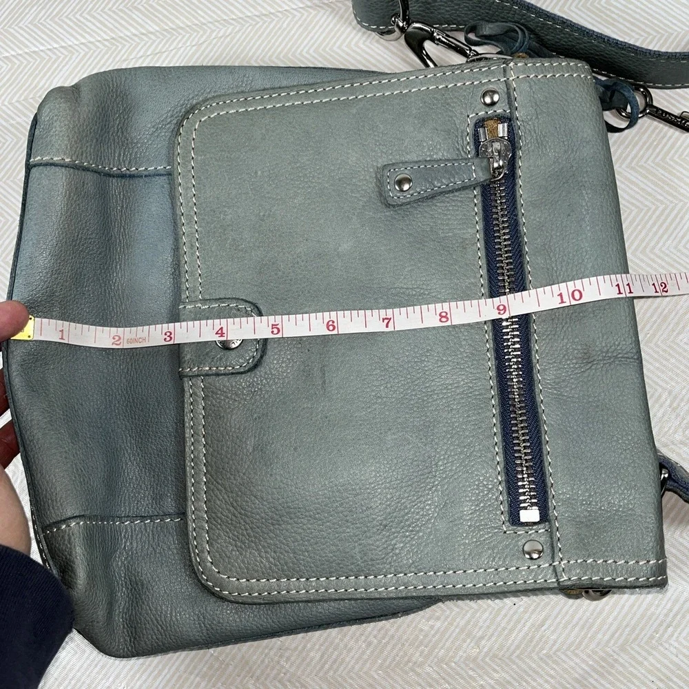 Fossil Leather Front‎ Pocket Back Wallet Crossbody Bag Soft Satchel Roomy Preppy